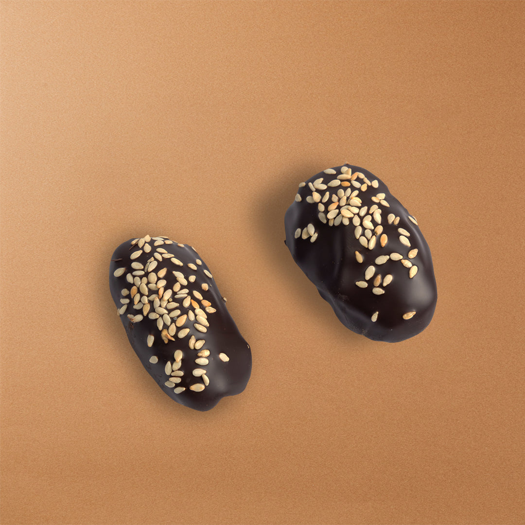 Dark Chocolate Sesame Dates