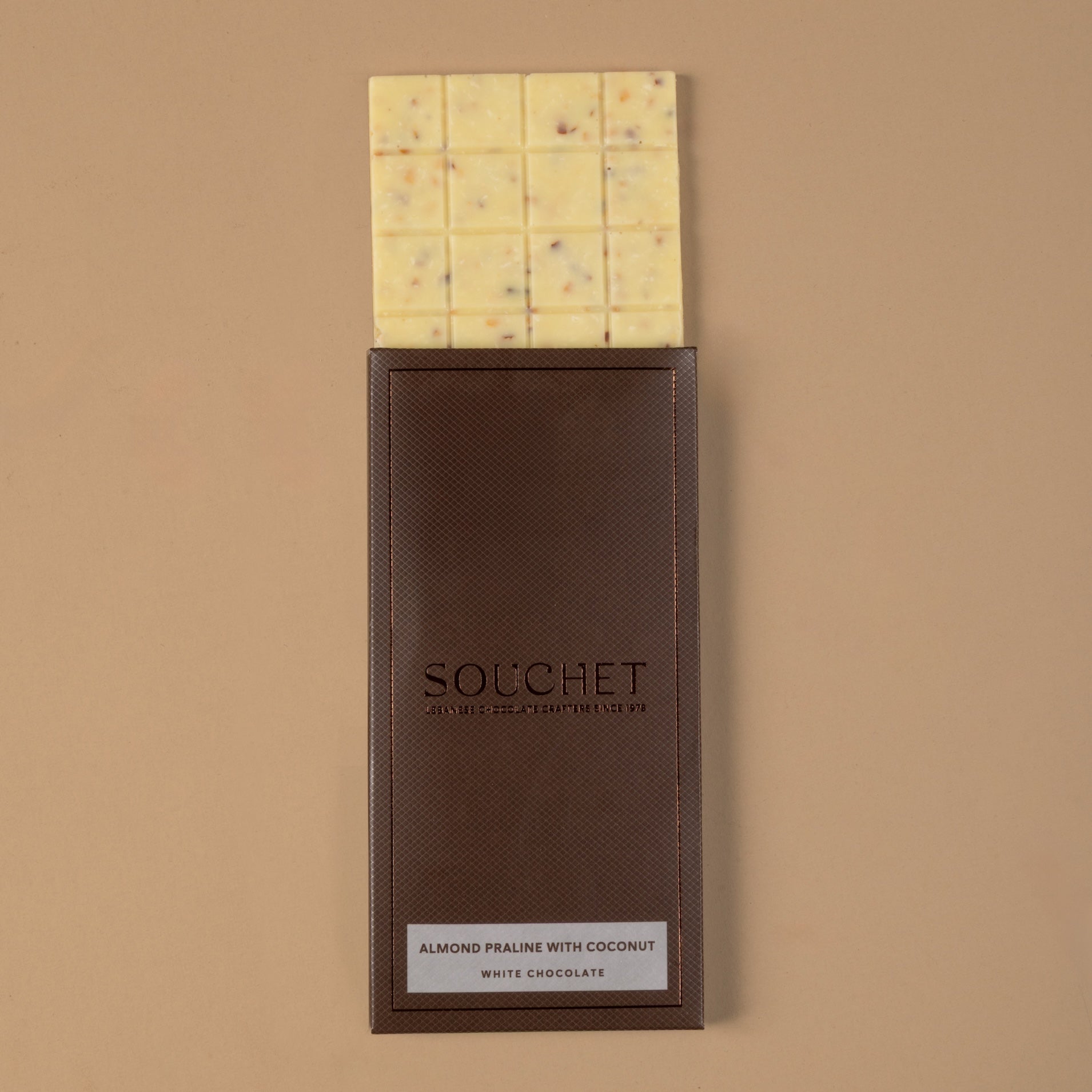 Almond Praline with Coconut White Chocolate