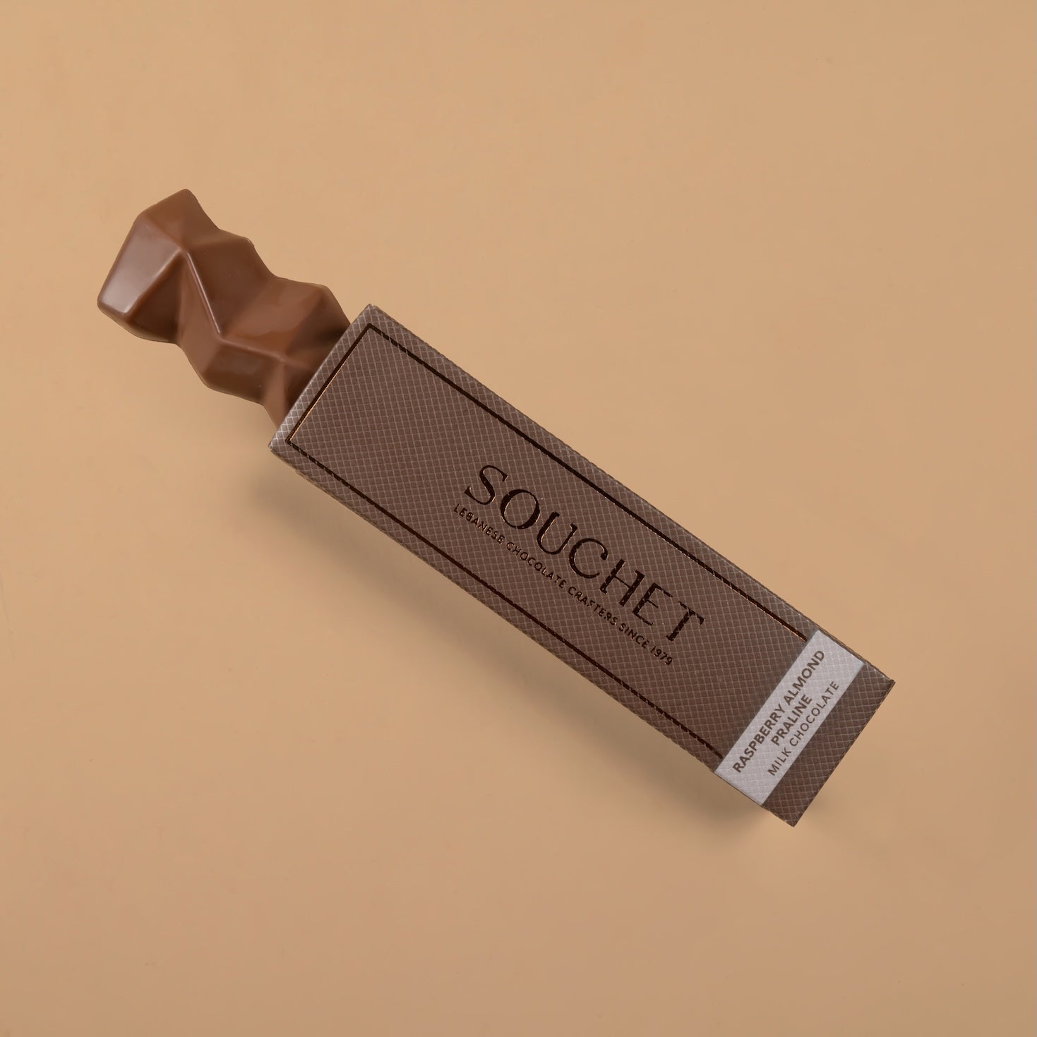 Raspberry Almond Praline Milk Chocolate Bar